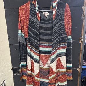 Mudd Women's Colorful Striped Cardigan